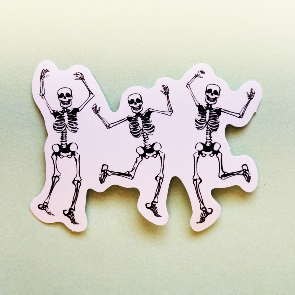 10/$10 Dancing Skeleton Stickers - Picture 2 of 2
